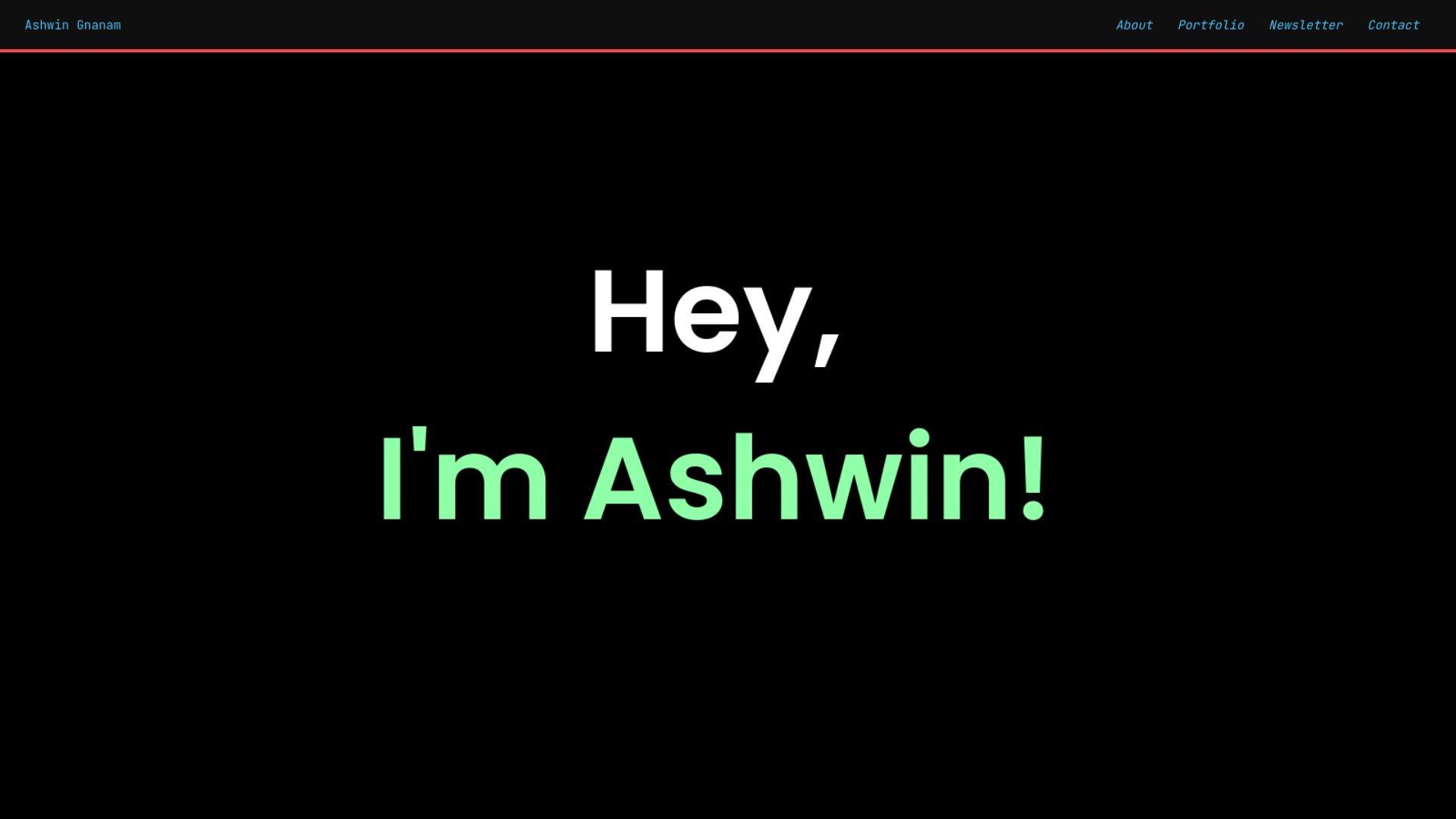 Capture of this website's UI